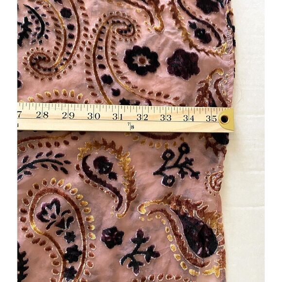 Japna Velvet Burnout Floral Paisley Cape Shawl Tassel Fringe Kimono Boho Chic M - Picture 8 of 9